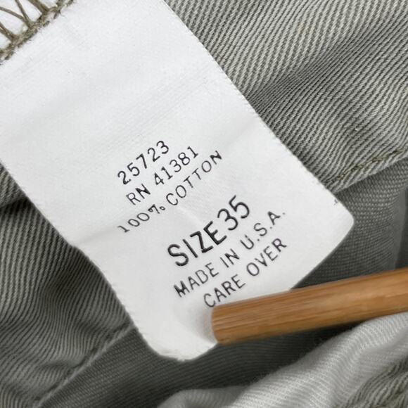 POLO RALPH LAUREN Shorts Mens 35 Military 8" Double Pleat Chino Belted Made USA - Picture 9 of 14